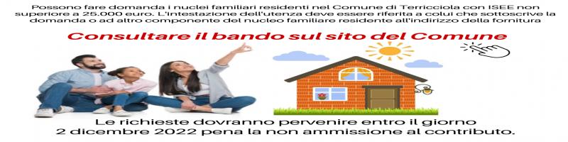 BANDO contributo famiglie - utenze domestiche