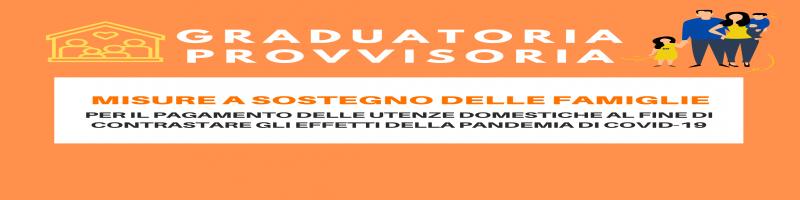 Contributo famiglie utenze domestiche: graduatoria provvisoria