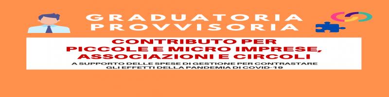 Contrib. imprese, assoc. e circoli: grad. provv.